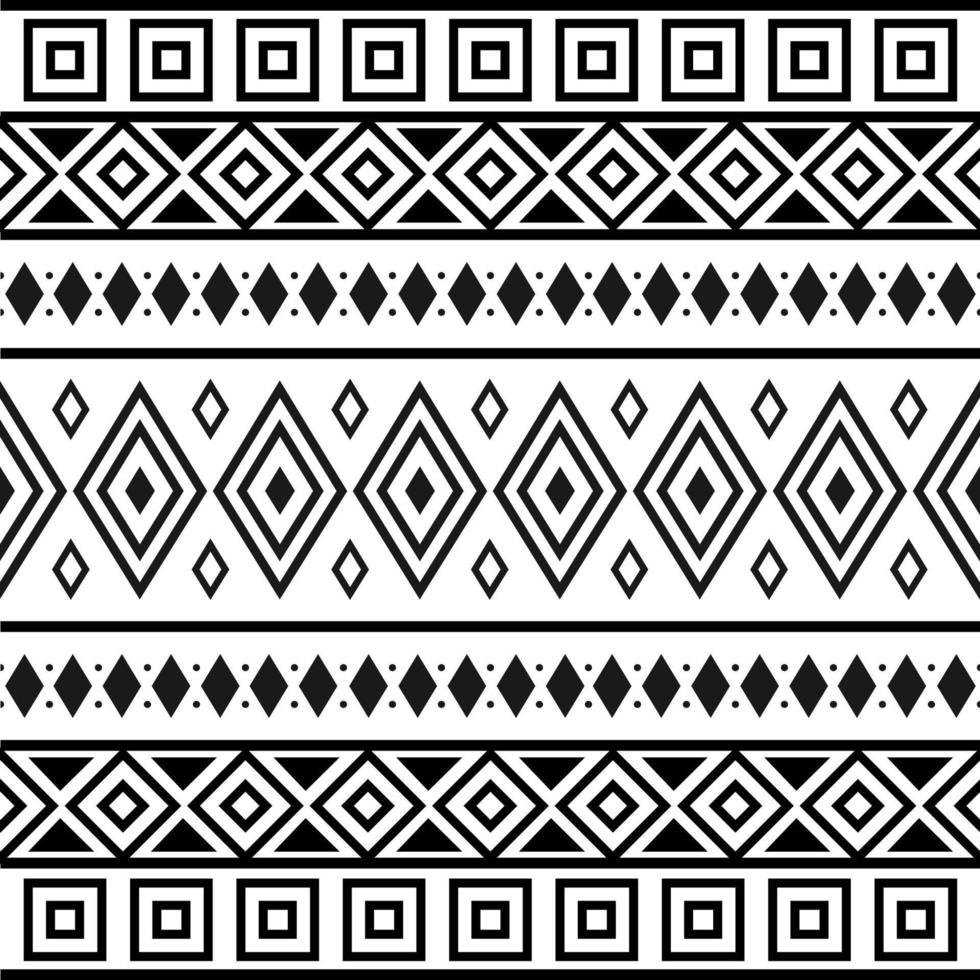 motif ethnique tribal noir et blanc avec éléments géométriques, tissu de boue africain traditionnel, design tribal. conception de papier peint en tissu ou à la maison vecteur