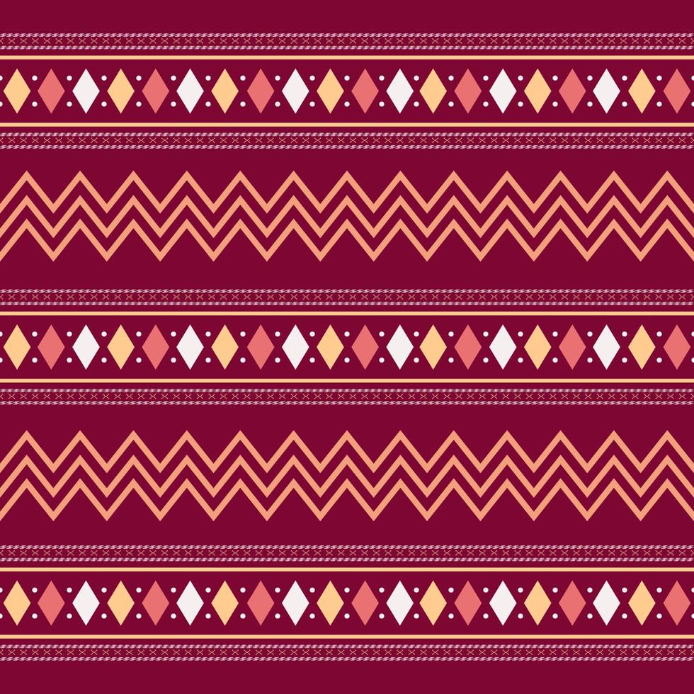 motif de fond géométrique sans couture ulos batak, aztèque, boho. frontière de sari bandhani textile traditionnel sans couture. conception de bordure de textures bandhani indien sans couture créative vecteur