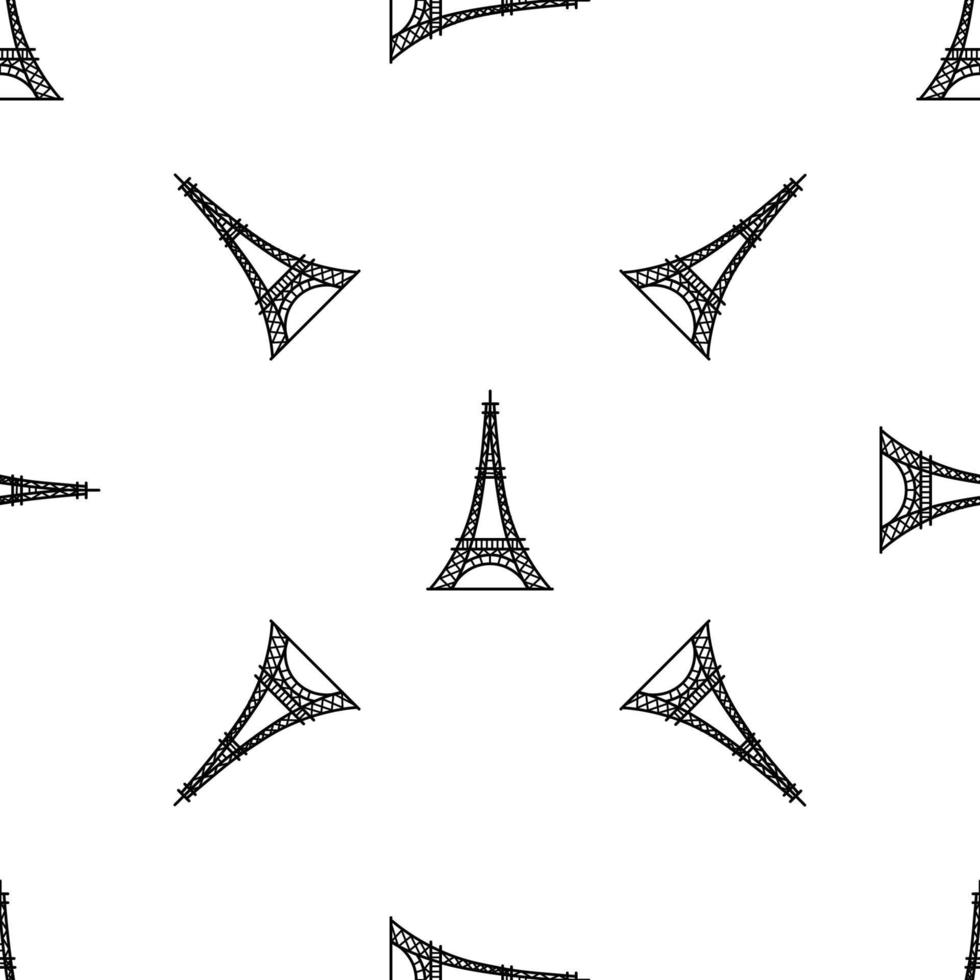 illustration vectorielle. modèle de tour eiffel sans couture. vecteur