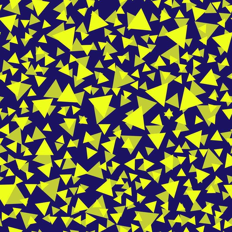 motif de triangles jaunes sur fond bleu vecteur