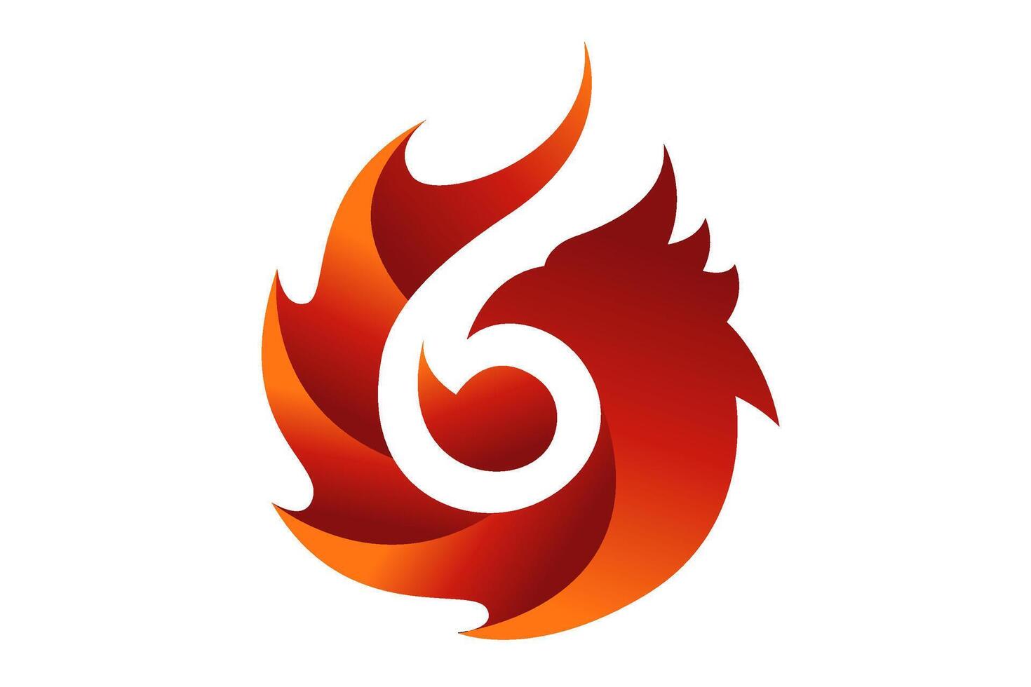 Aigle Feu logo avec cercle forme, Orange flamme couleur. vecteur