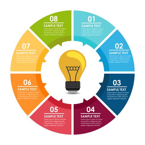 Infographie d&#39;ampoule vecteur