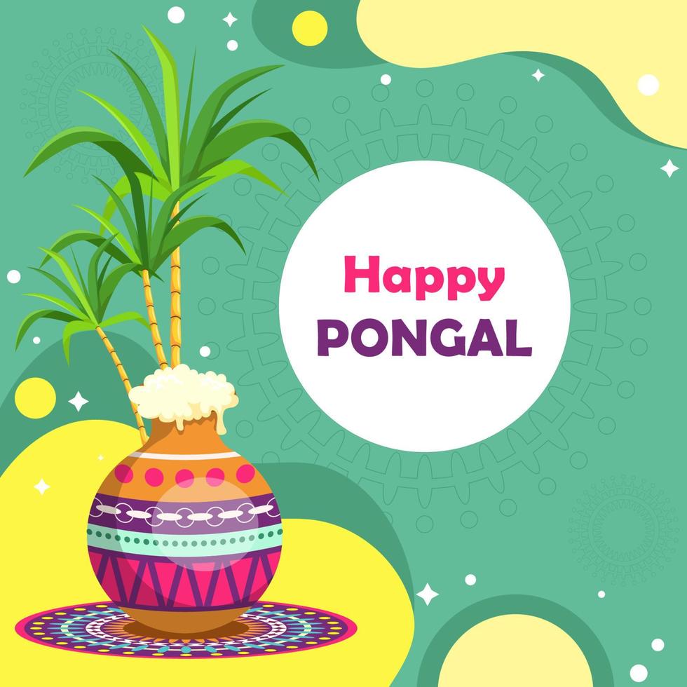 fond pongal heureux vecteur