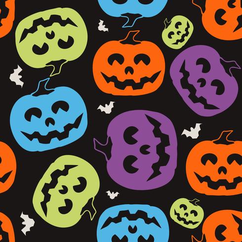 Motif Halloween citrouille vecteur