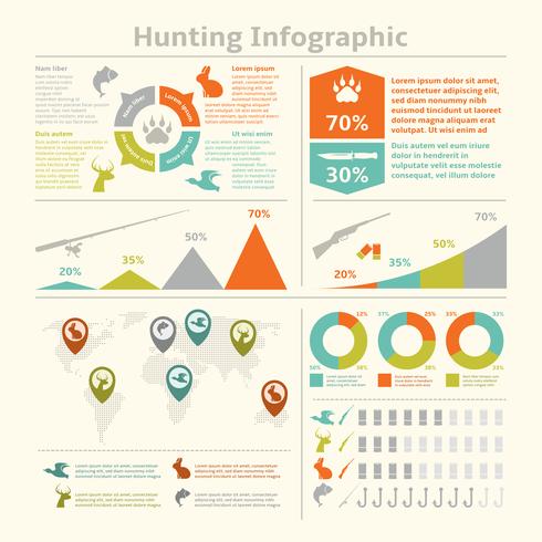 Infographie de chasse vecteur