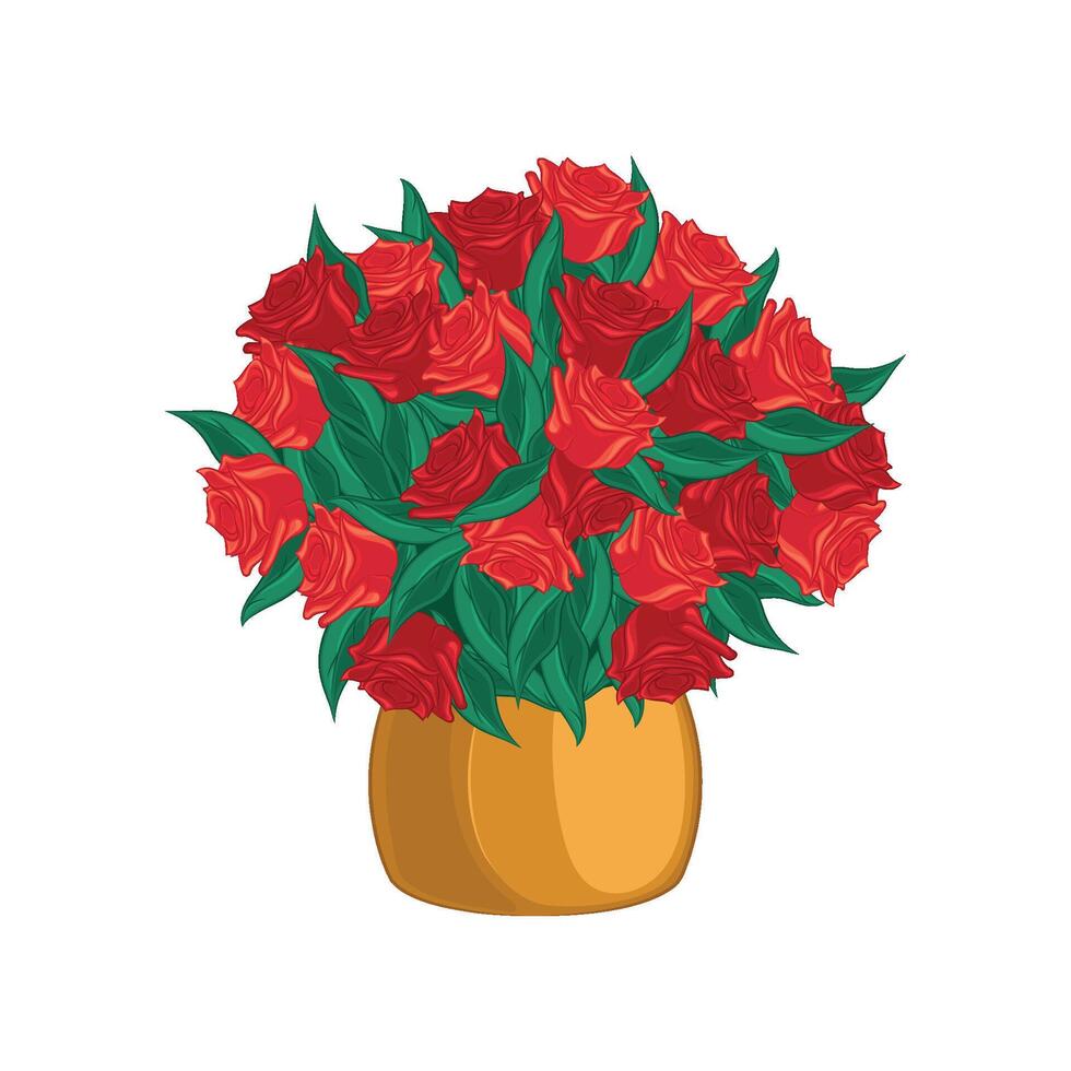 réaliste détaillé Rose fleurs bouquet vecteur