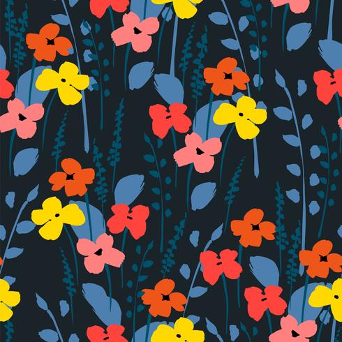 Motif floral abstrait sans soudure. vecteur