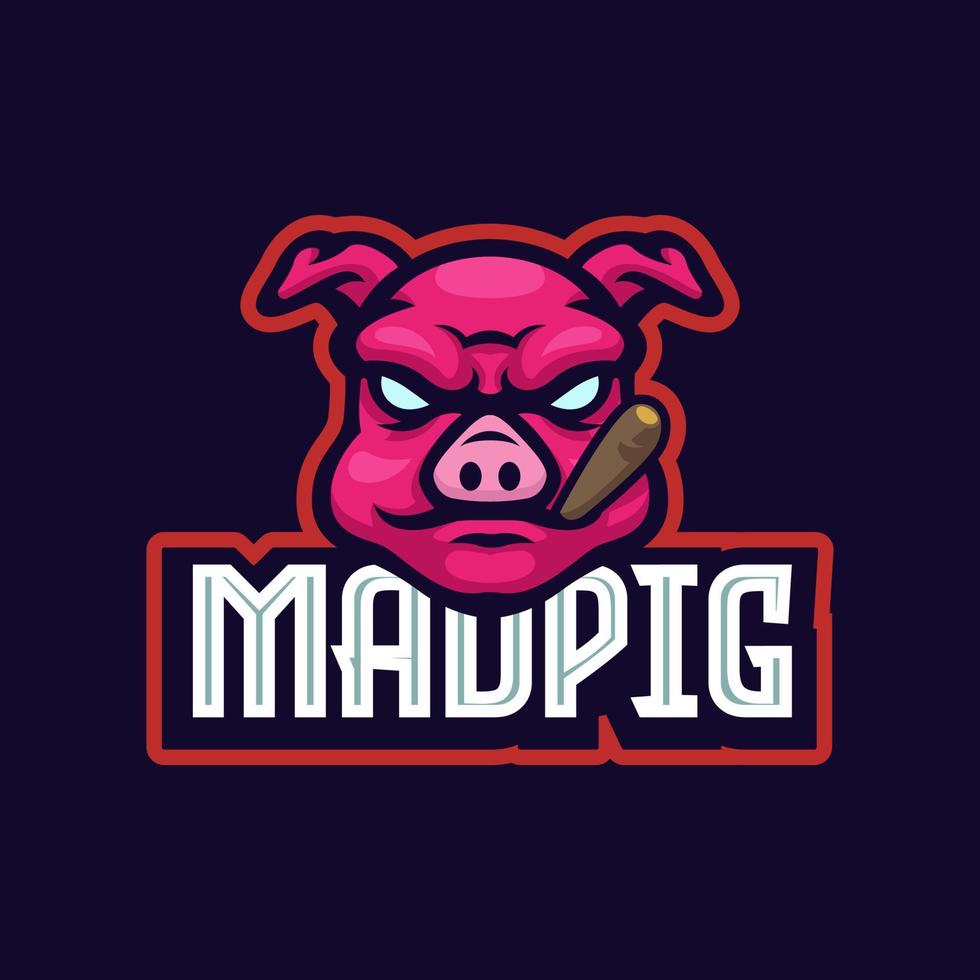 logo esport cochon vecteur