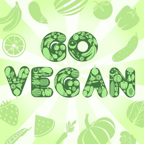 Affiche vegan vecteur