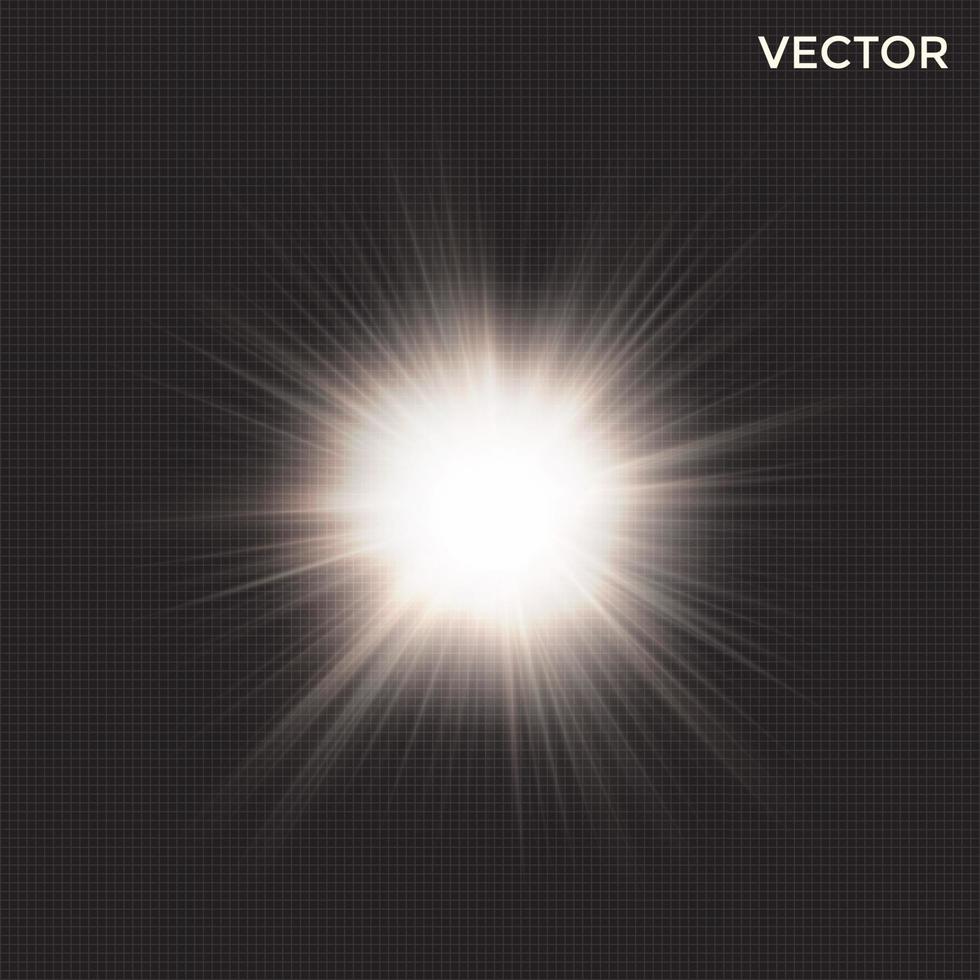 vecteur d'étoile, effet de lumière transparente