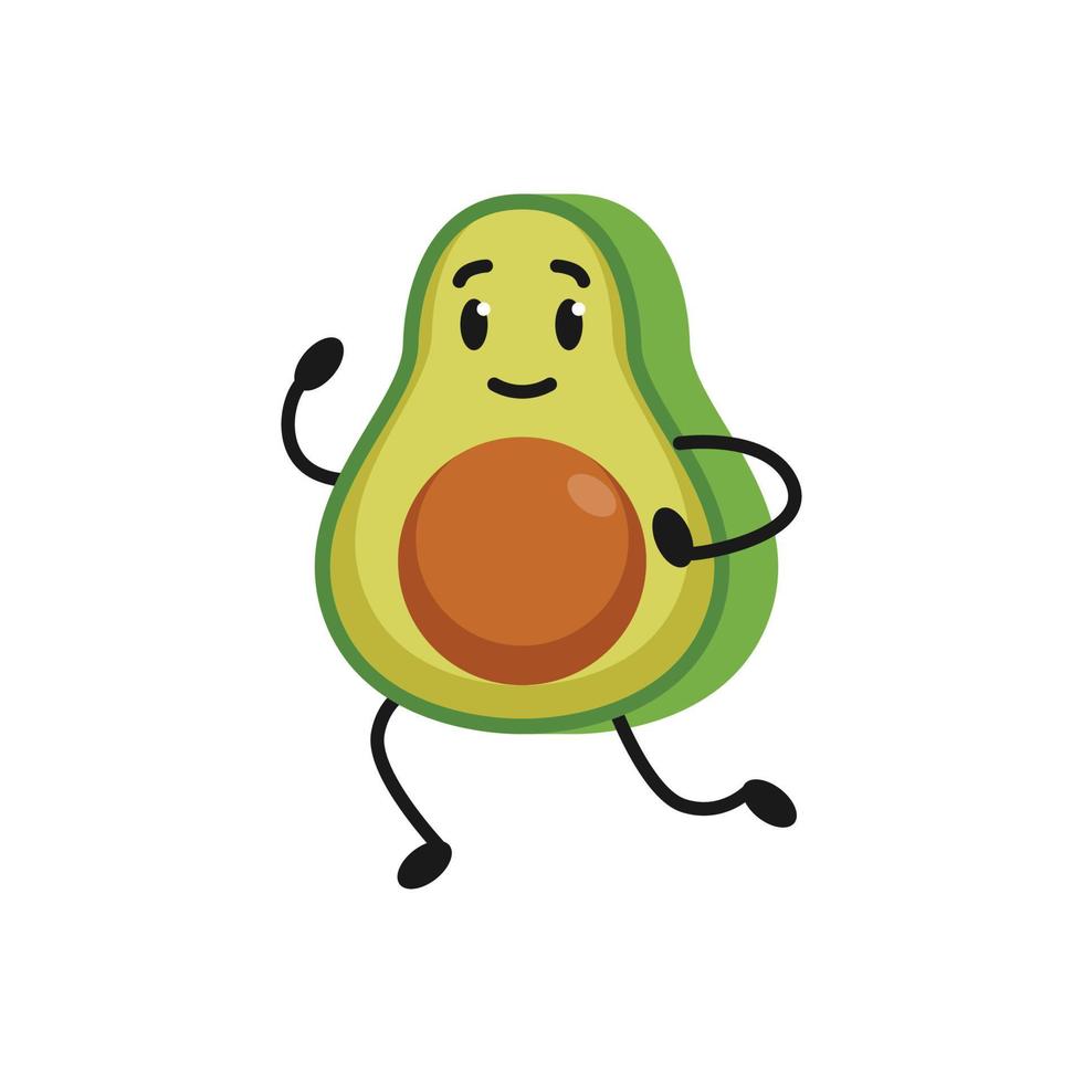 mascotte d'avocat mignon vecteur