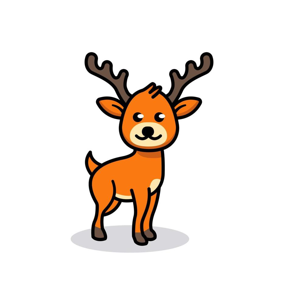 mascotte de cerf mignon vecteur