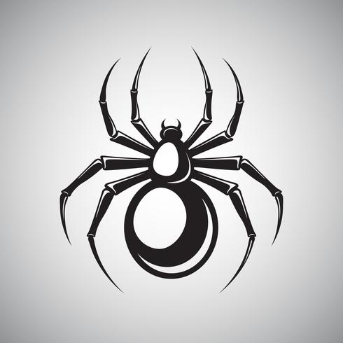 Emblème d&#39;araignée noire vecteur