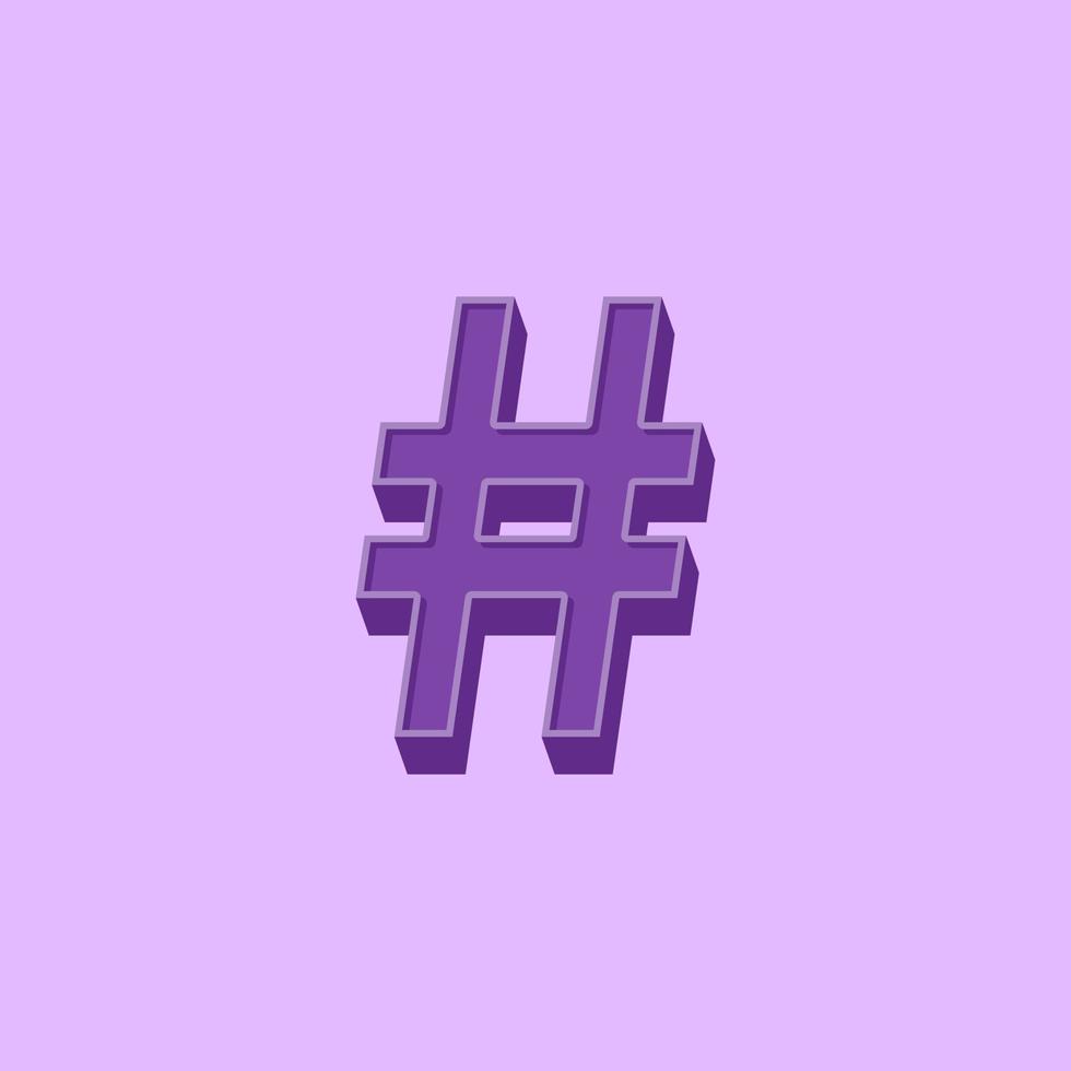 illustration vectorielle de hashtag icône vecteur