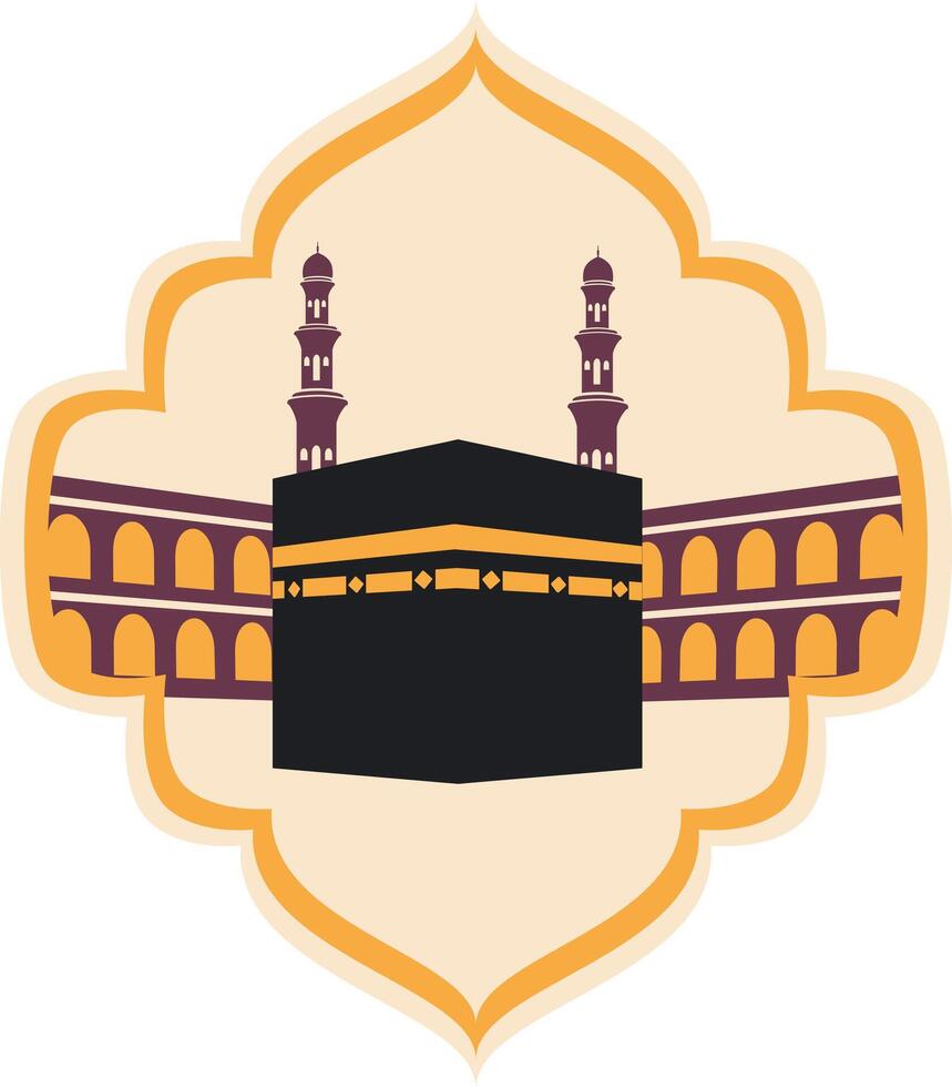 musulman kaaba conception illustration vecteur