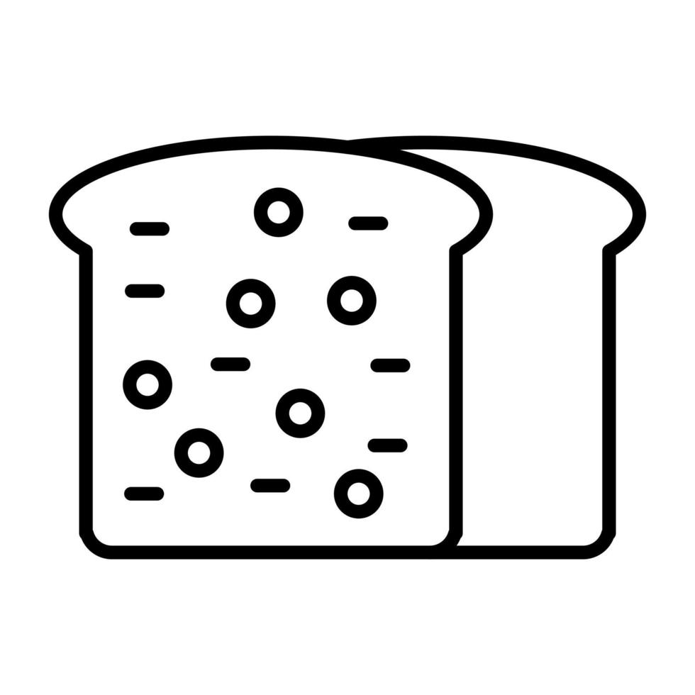 icône de ligne de pain vecteur