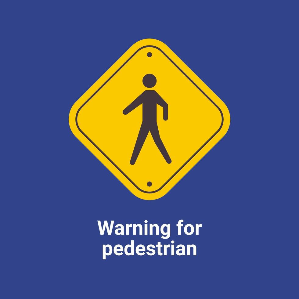 avertissement circulation panneaux, avertissement pour piétons vecteur