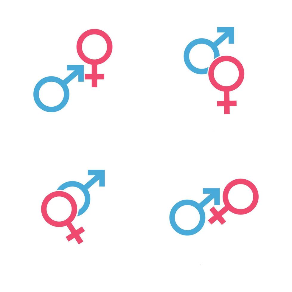 sexe masculin et féminin signe symbole icône illustration vectorielle vecteur