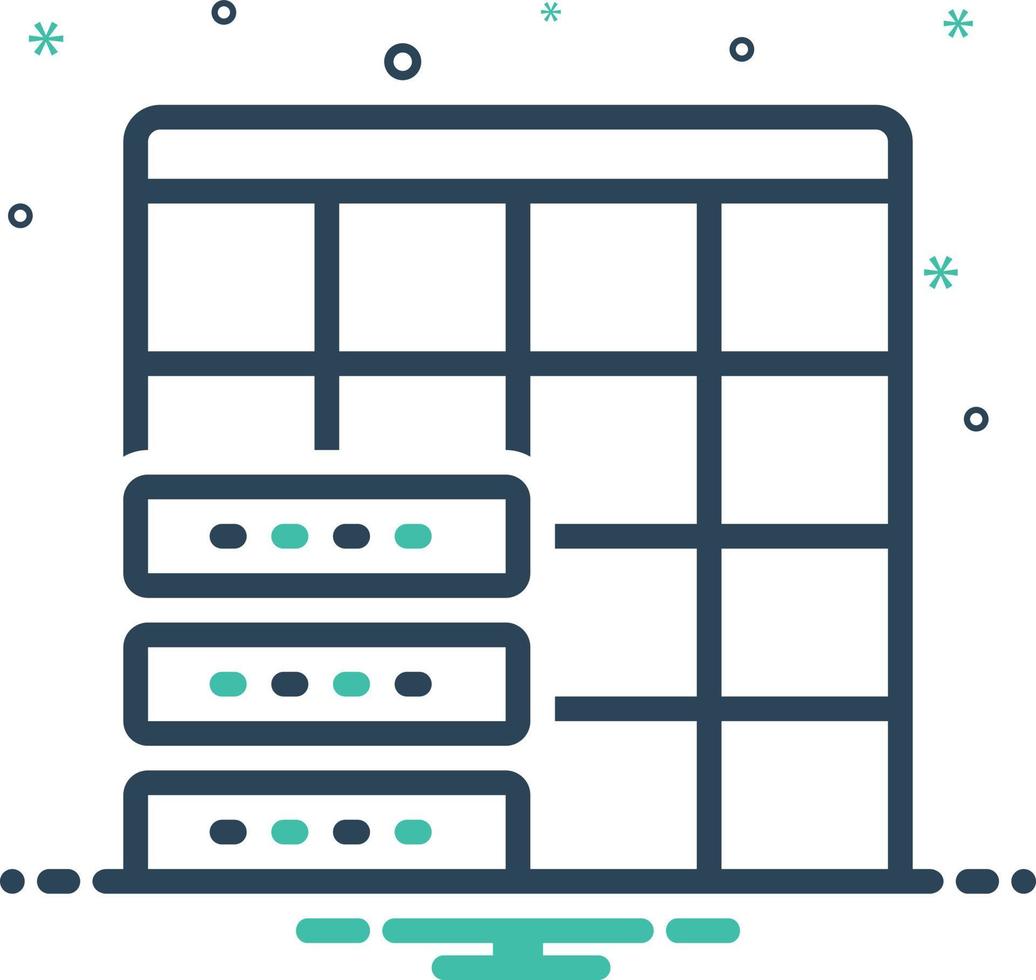 icône de mélange vectoriel pour table de données