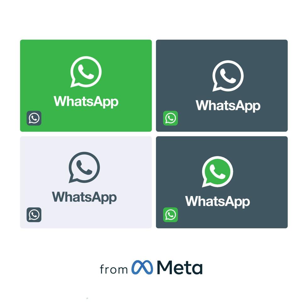 metaverse whatsapp apps icônes logos, meta apps vecteur