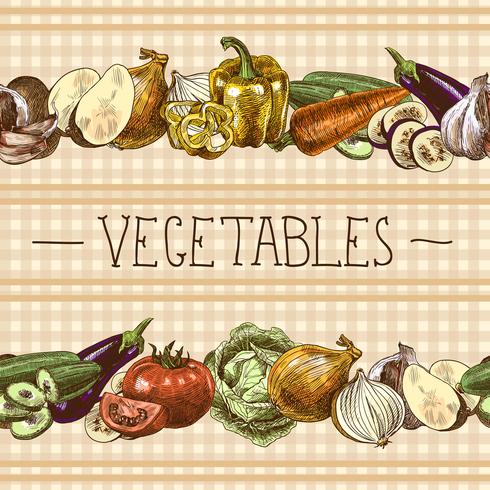 Légumes sans soudure de légumes vecteur
