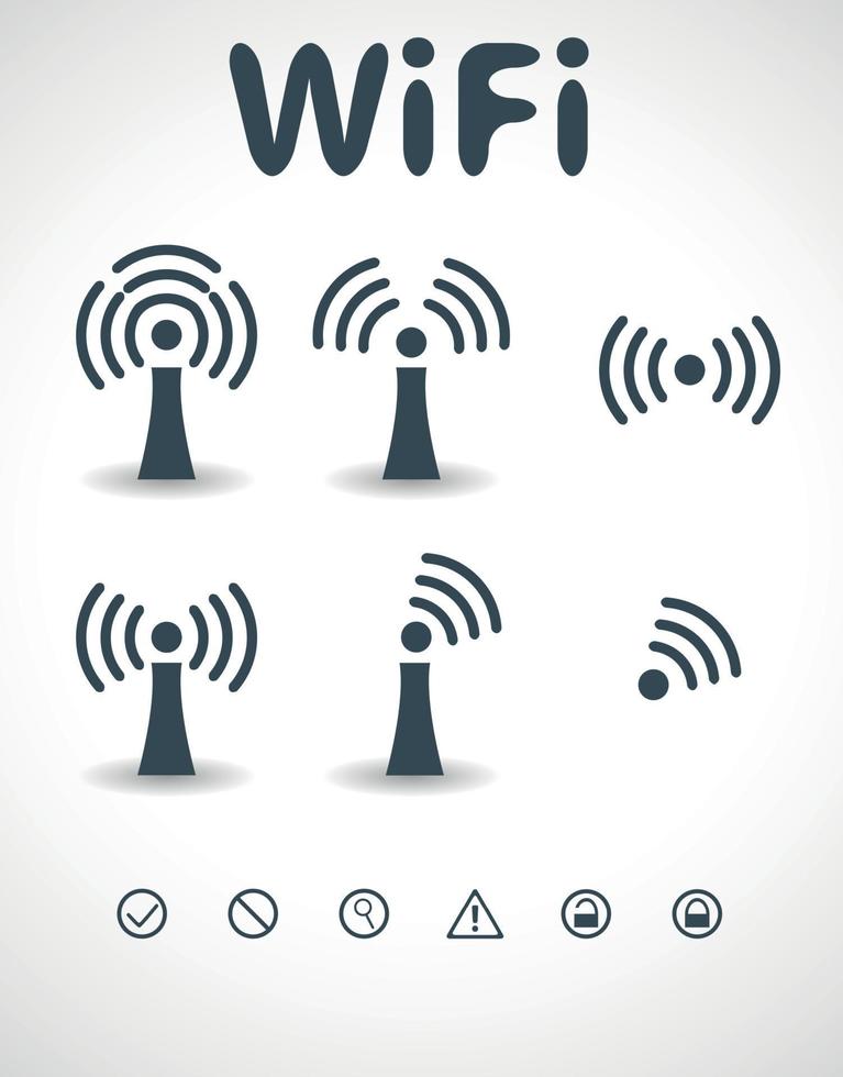 transmission wi-fi des données. illustration vectorielle. vecteur