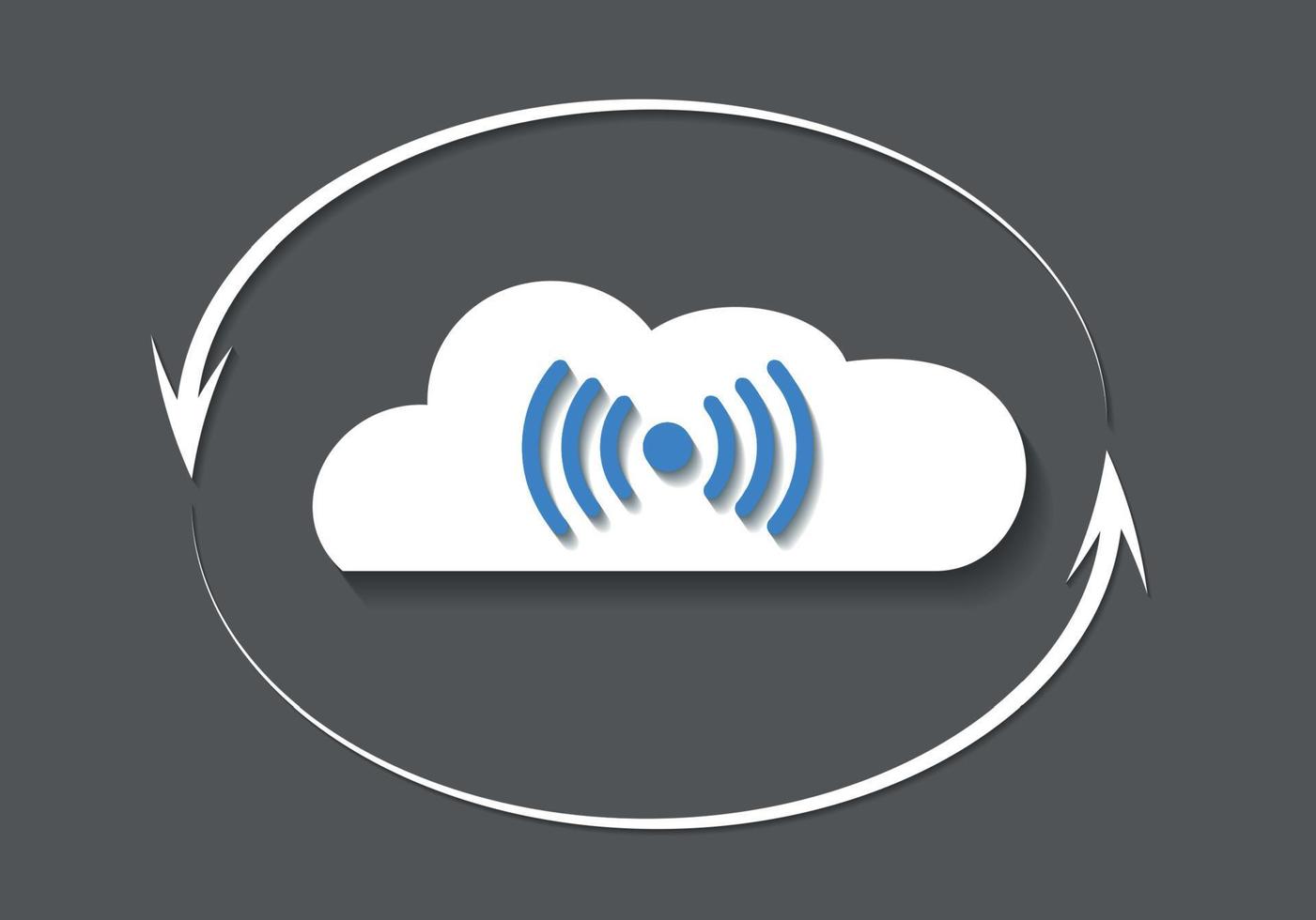 transmission wi-fi des données. illustration vectorielle. vecteur