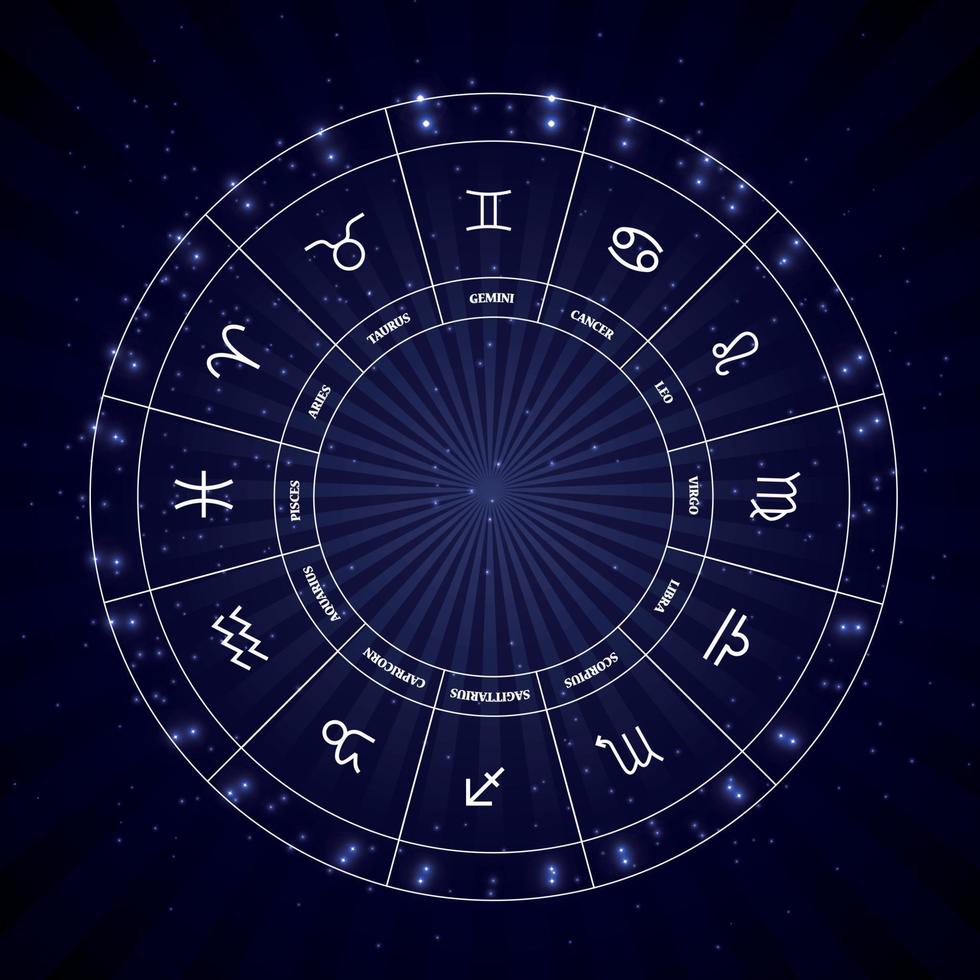 ensemble de signe du zodiaque de symbole. illustration vectorielle vecteur