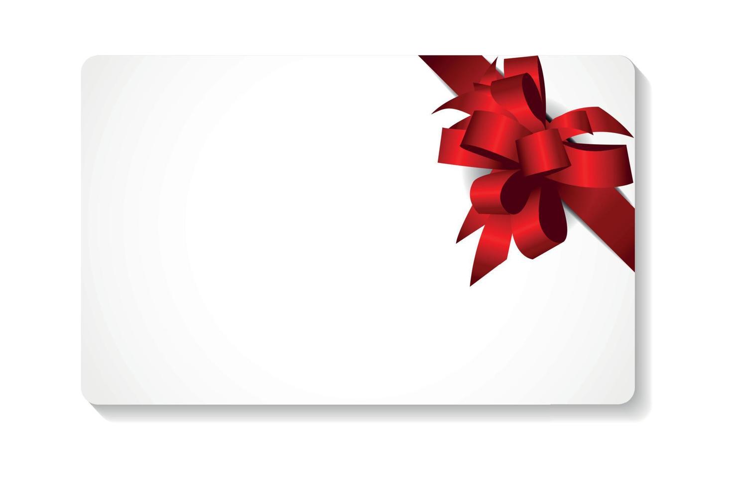 carte-cadeau avec illustration vectorielle arc rouge et ruban vecteur