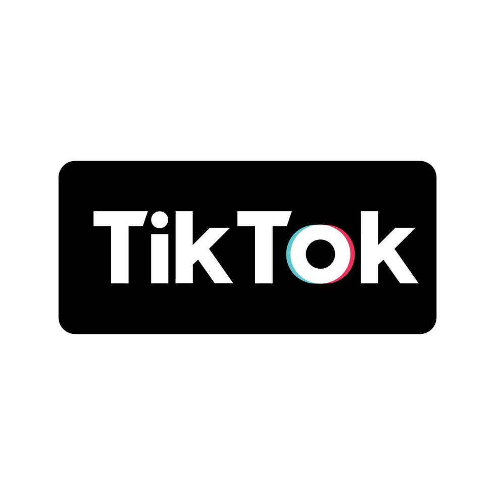 tiktok tik tok musicalement icône du logo icônes de médias sociaux définir l'illustrateur de vecteur de logo