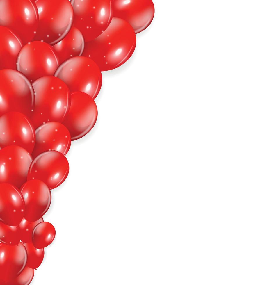 ensemble de ballons rouges, illustration vectorielle vecteur