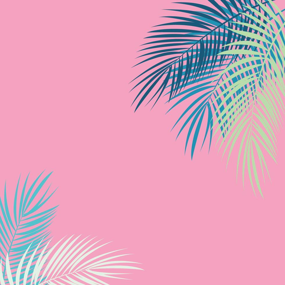 illustration de fond de vecteur de feuille de palmier