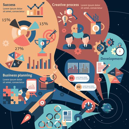 Jeu infographique créatif vecteur