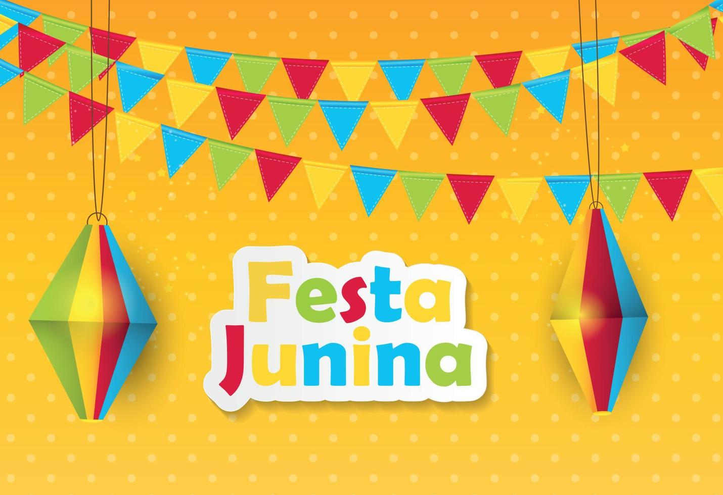 fond de festa junina. conception du festival de juin du brésil pour carte de voeux. illustration vectorielle vecteur