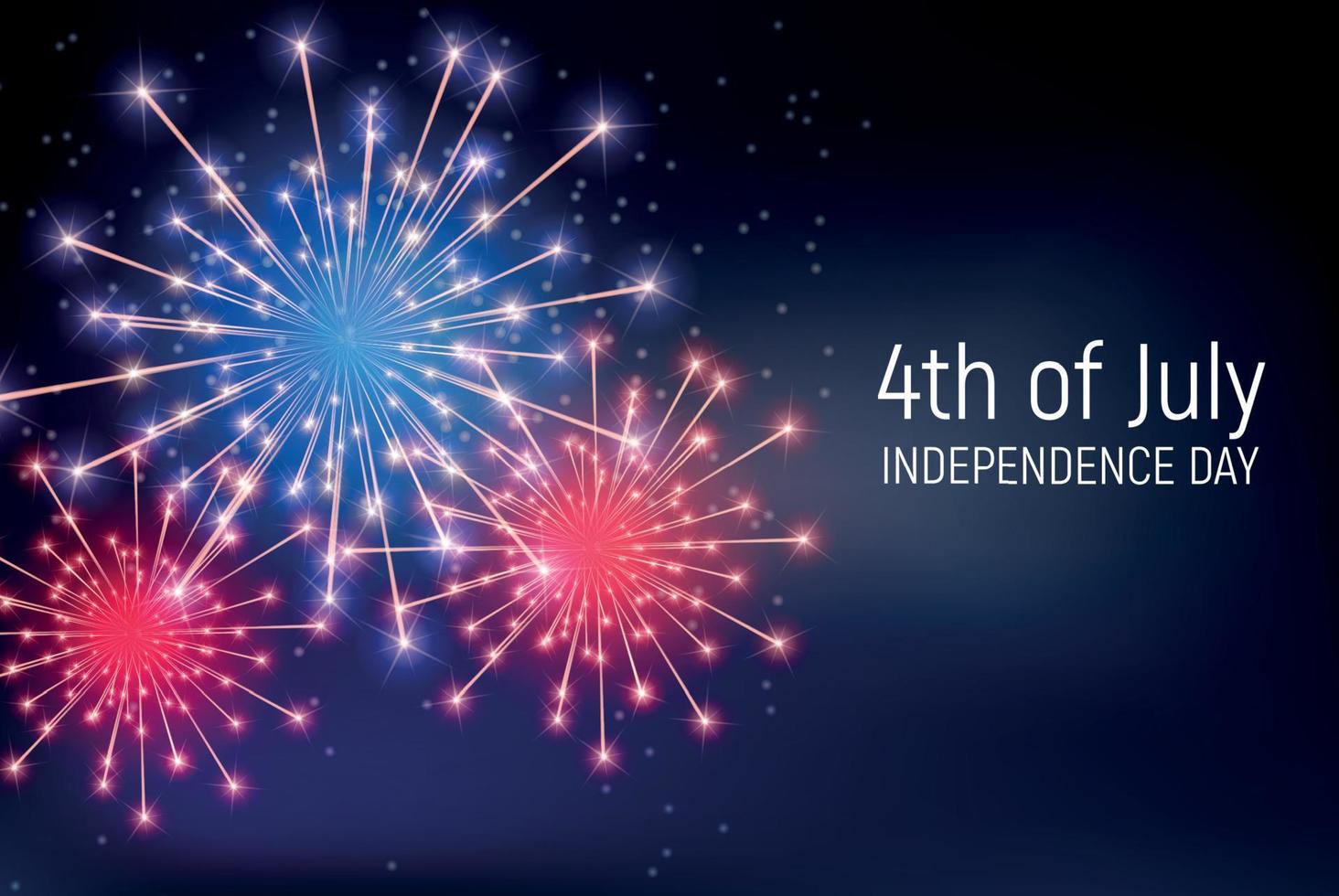 4 juillet, jour de l'indépendance des états-unis. joyeux anniversaire amérique. illustration vectorielle vecteur