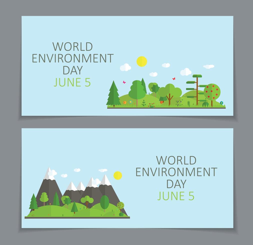 fond de concept de journée mondiale de l'environnement. illustration vectorielle vecteur