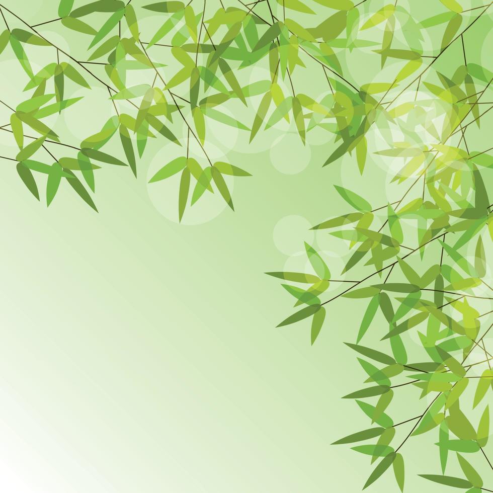 tiges colorées et fond de feuilles de bambou. illustration vectorielle vecteur