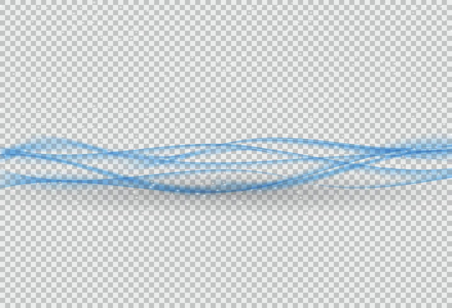 vague bleue abstraite sur fond transparent. illustration vectorielle vecteur