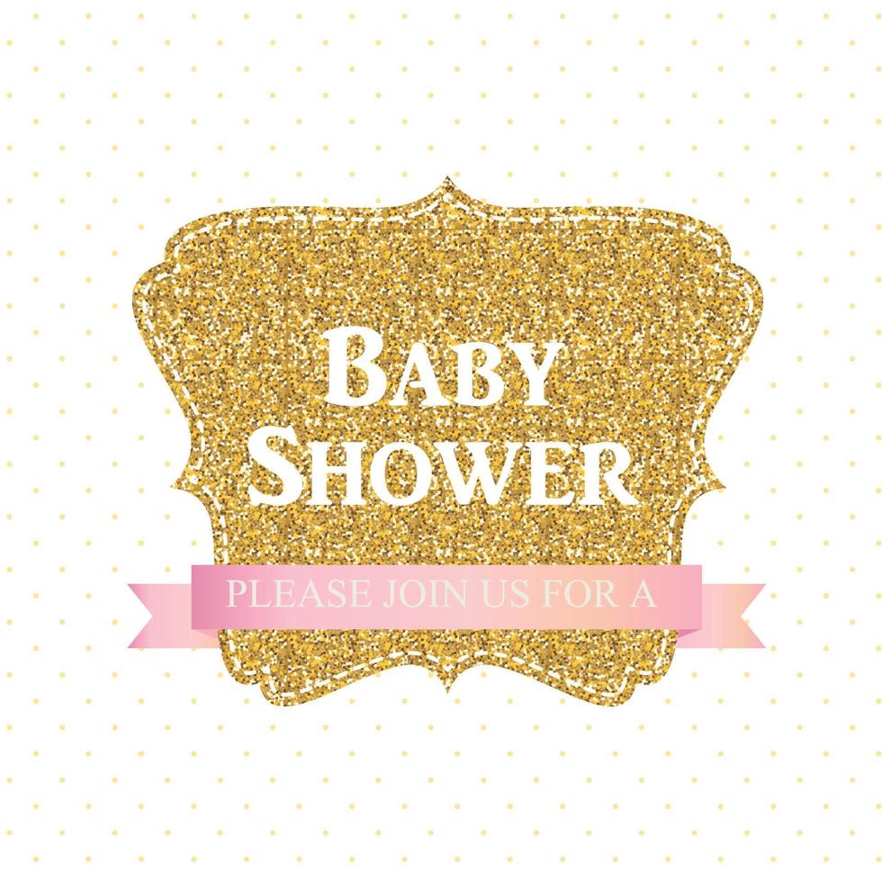 illustration vectorielle d'invitation de douche de bébé vecteur