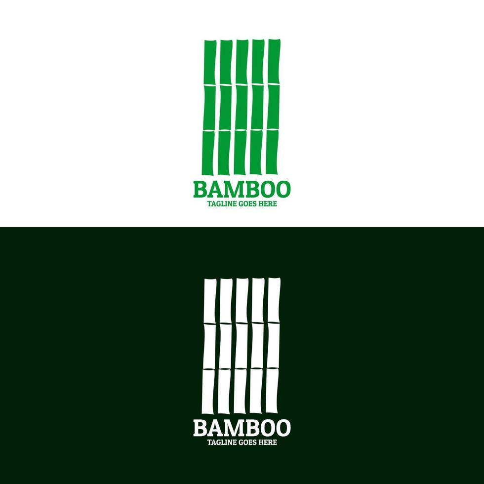 logo bambou, bambou vert vecteur