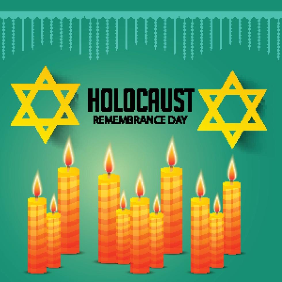 illustration vectorielle de la journée internationale du souvenir de l'holocauste vecteur