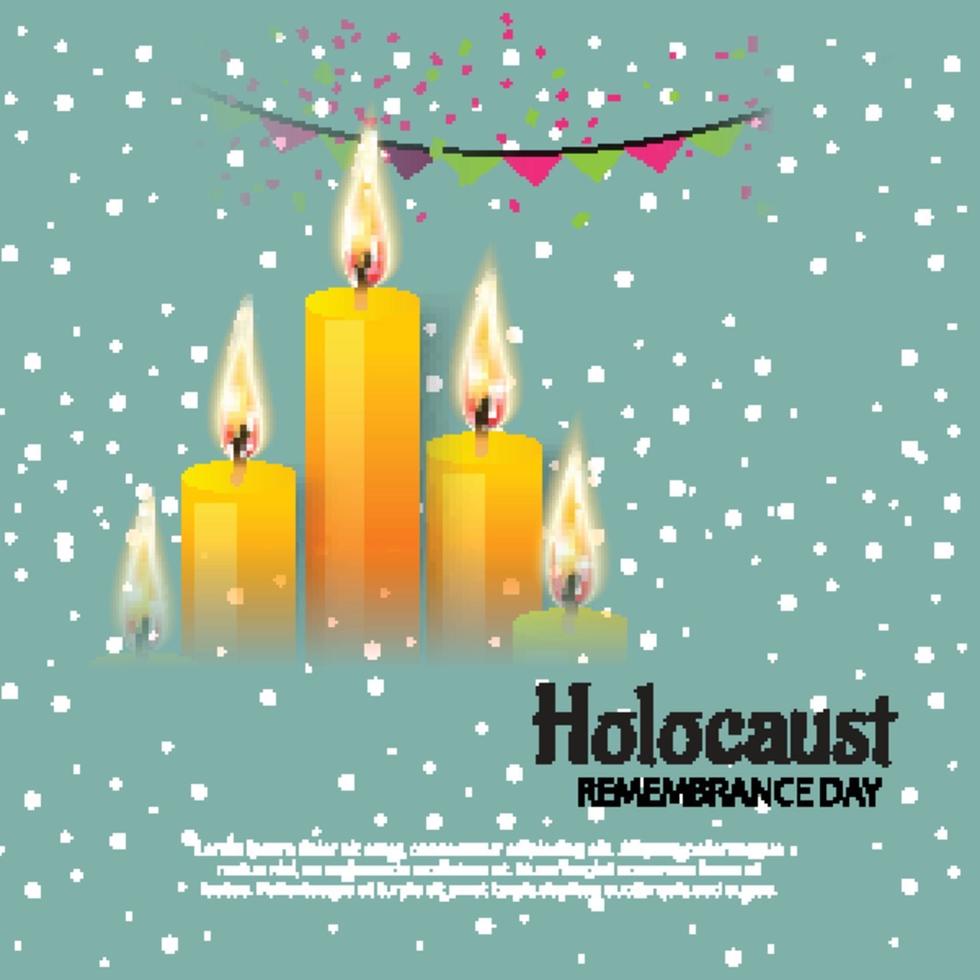 illustration vectorielle de la journée internationale du souvenir de l'holocauste vecteur