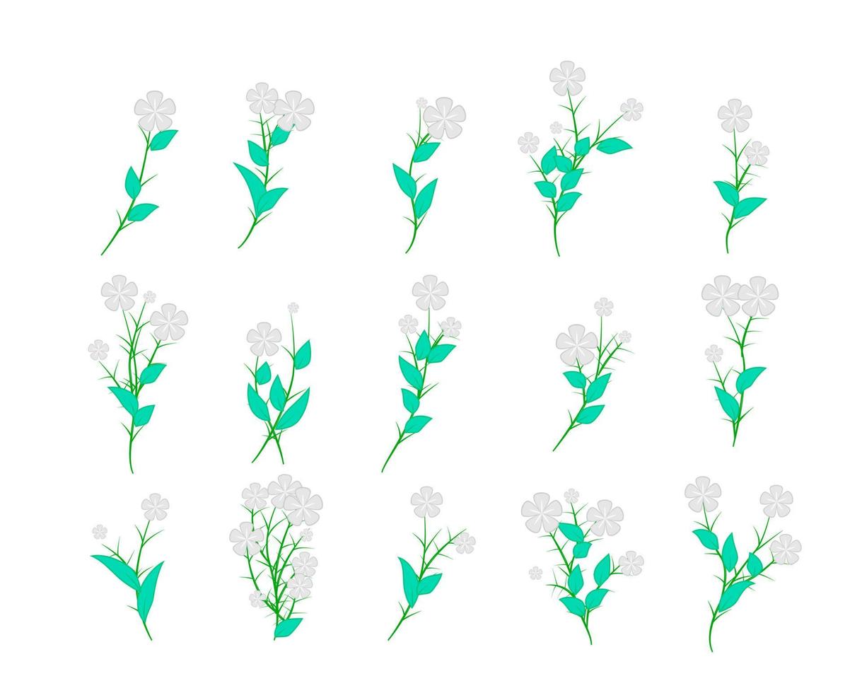 fleur et feuille icône illustration vectorielle pour motif vecteur