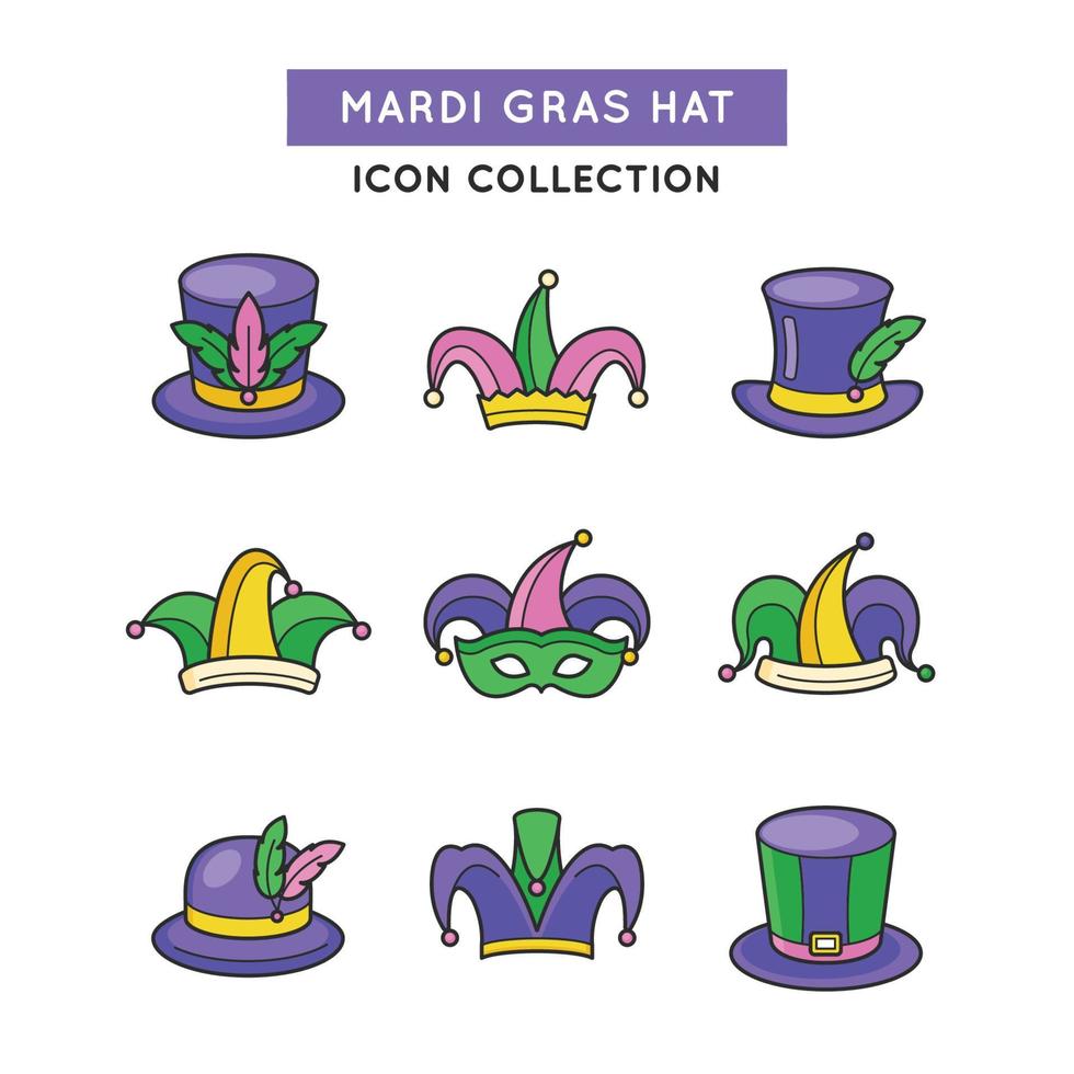 chapeau au look unique conçu pour le mardi gras vecteur