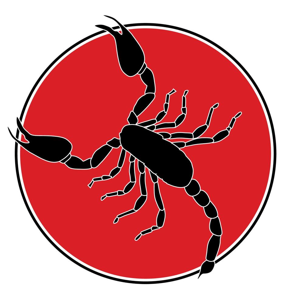 scorpion, silhouette, icône, vecteur, illustration vecteur