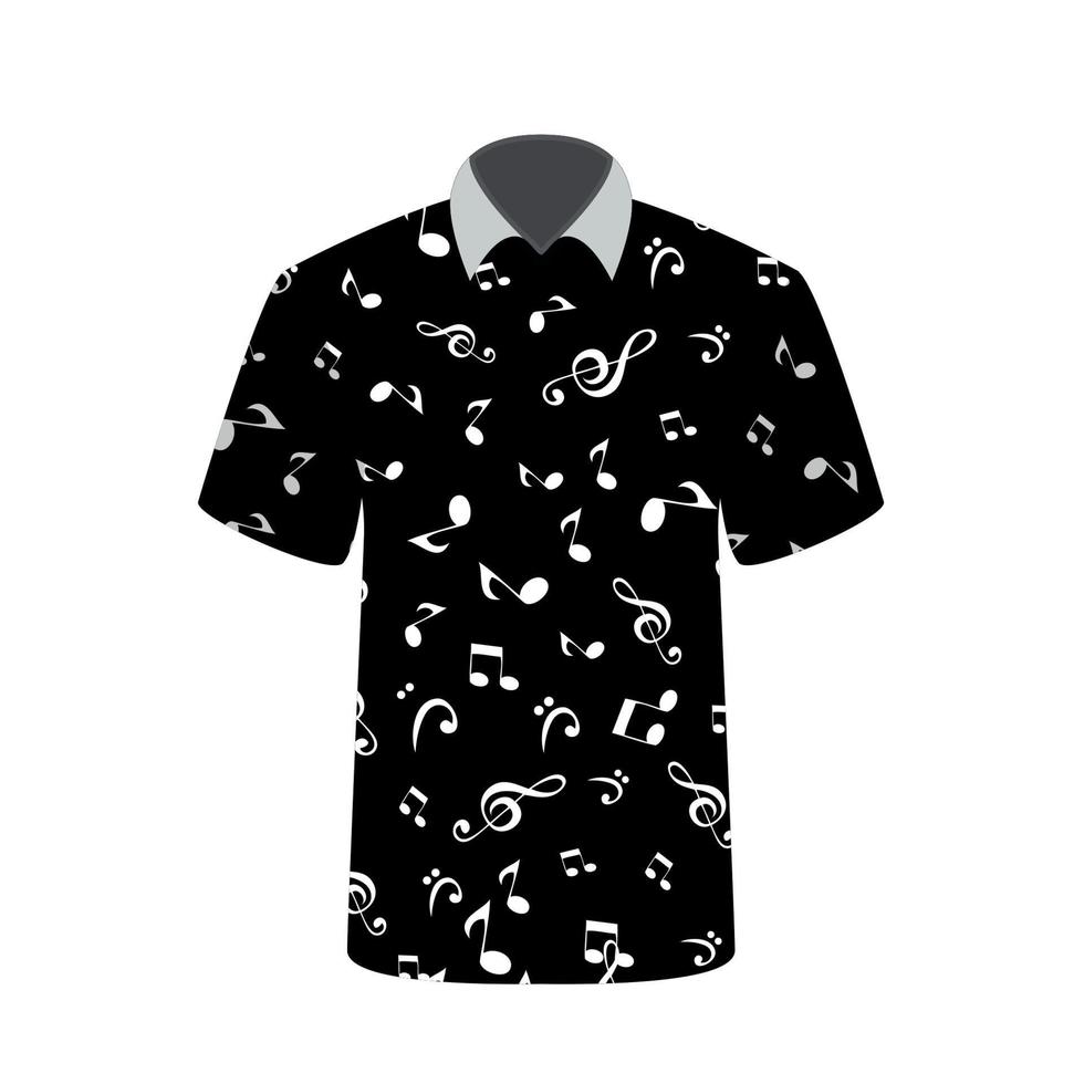 t-shirt avec des notes de musique. illustration vectorielle. vecteur