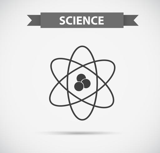 Symbole de la science en niveaux de gris vecteur