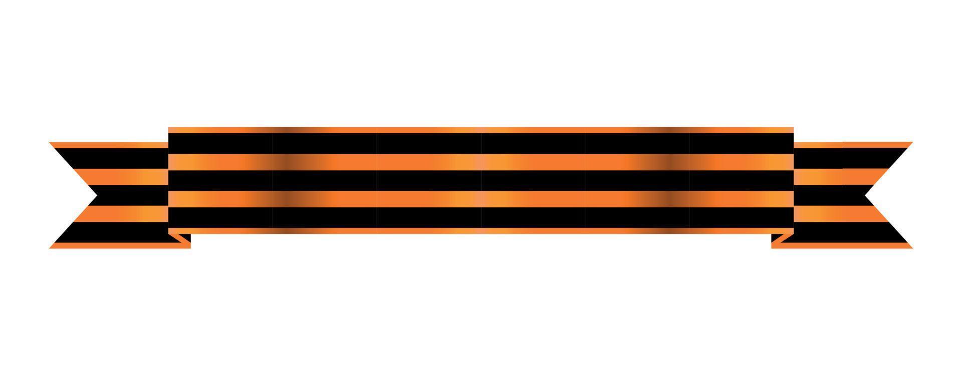 ruban bicolore de l'ordre de st. George. pour service et bravoure. illustration vectorielle. vecteur
