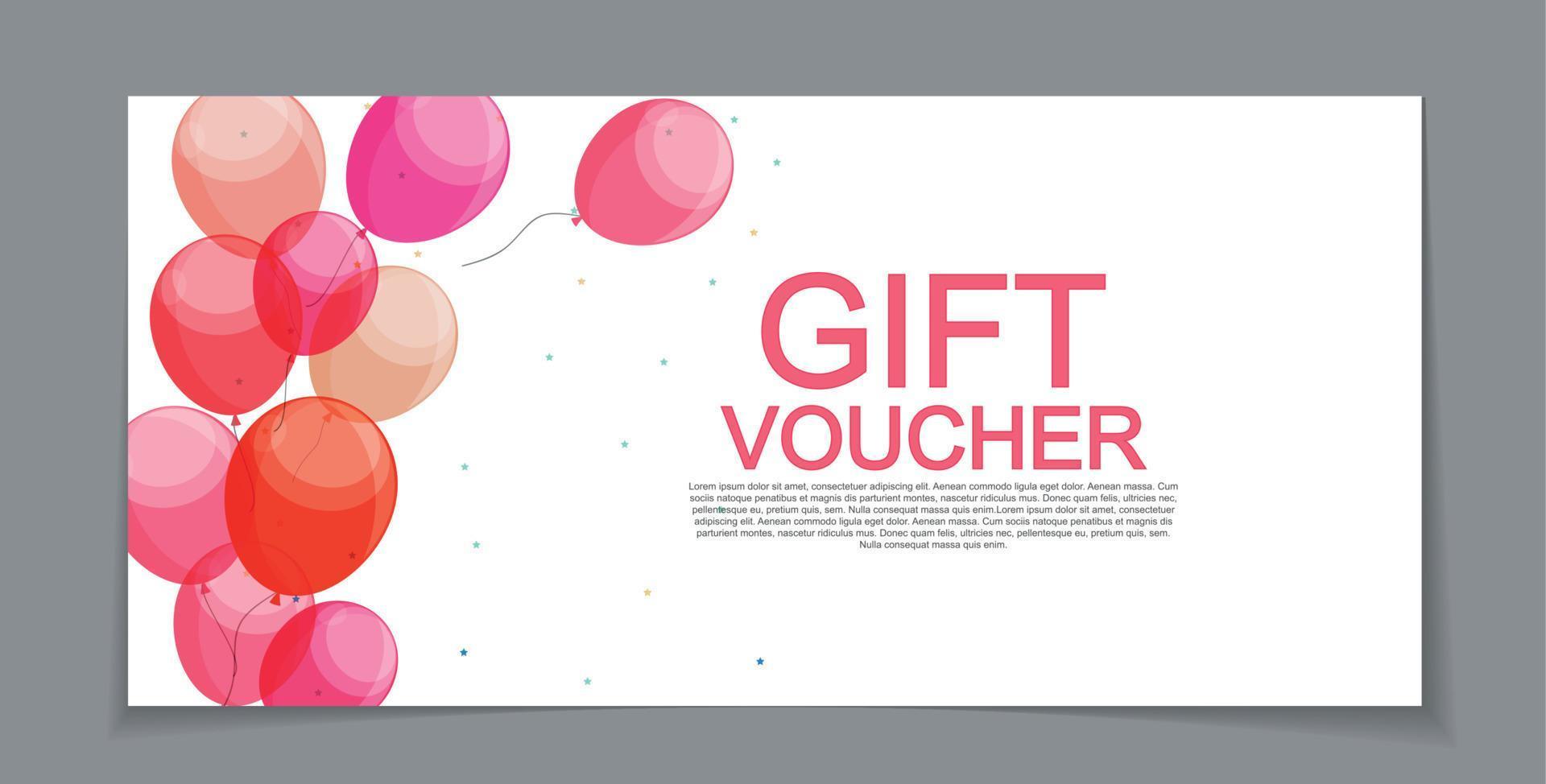 modèle de bon cadeau pour illustration vectorielle de coupon de réduction vecteur