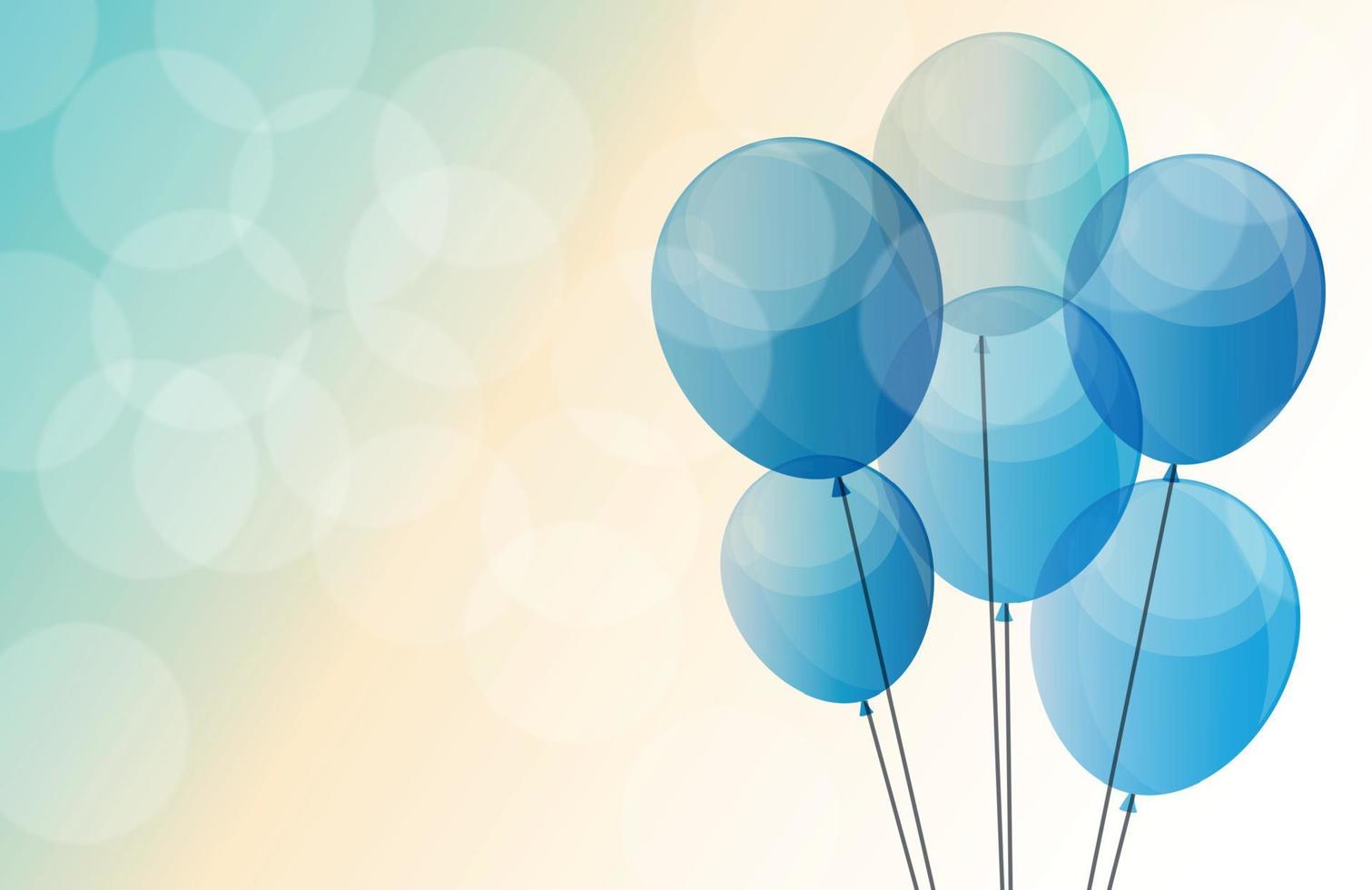 Brillant joyeux anniversaire ballons background vector illustration